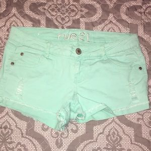 Turquoise shorts
